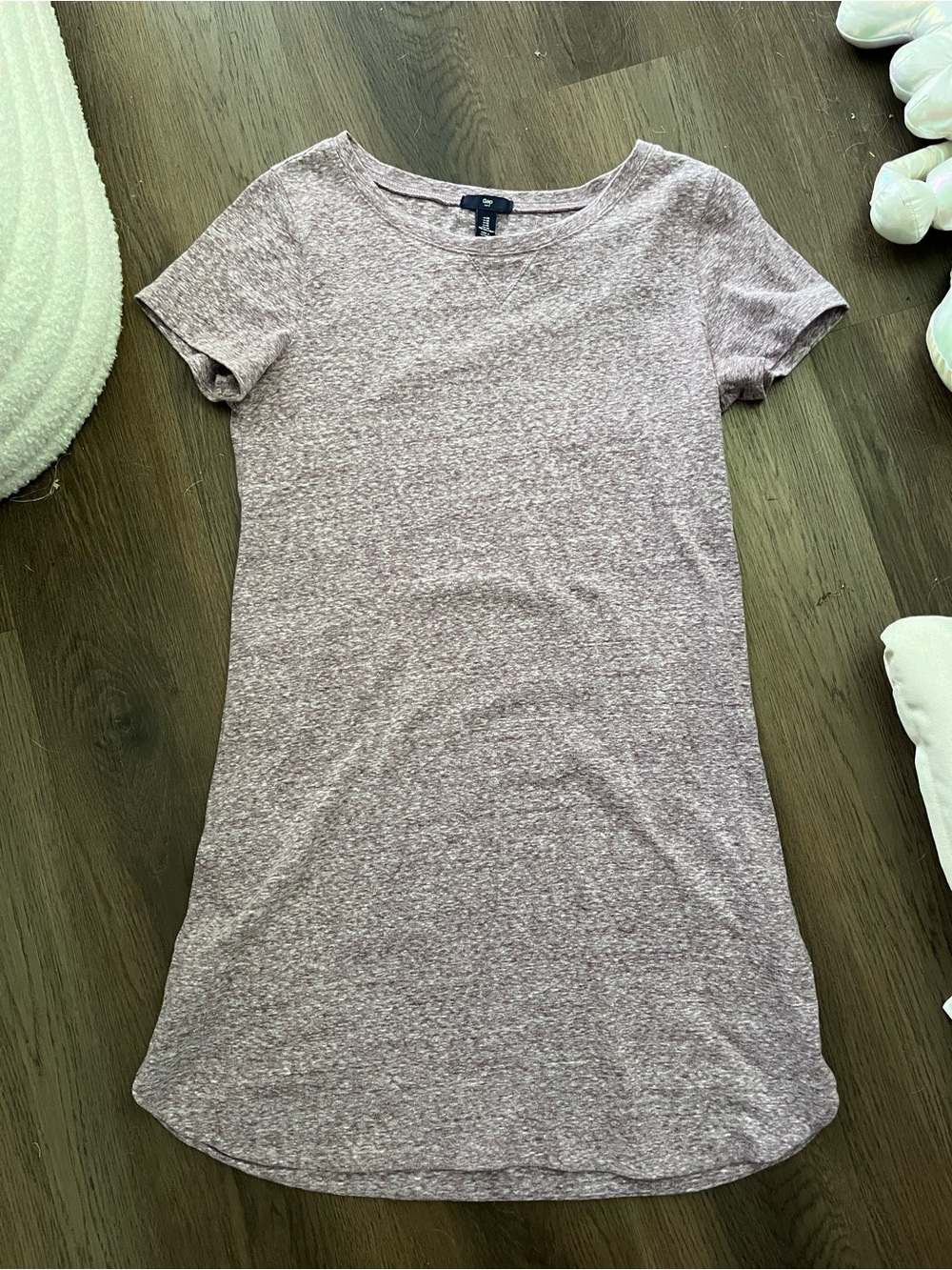 GAP Heathered Mauve Crewneck Knit Tshirt Dress